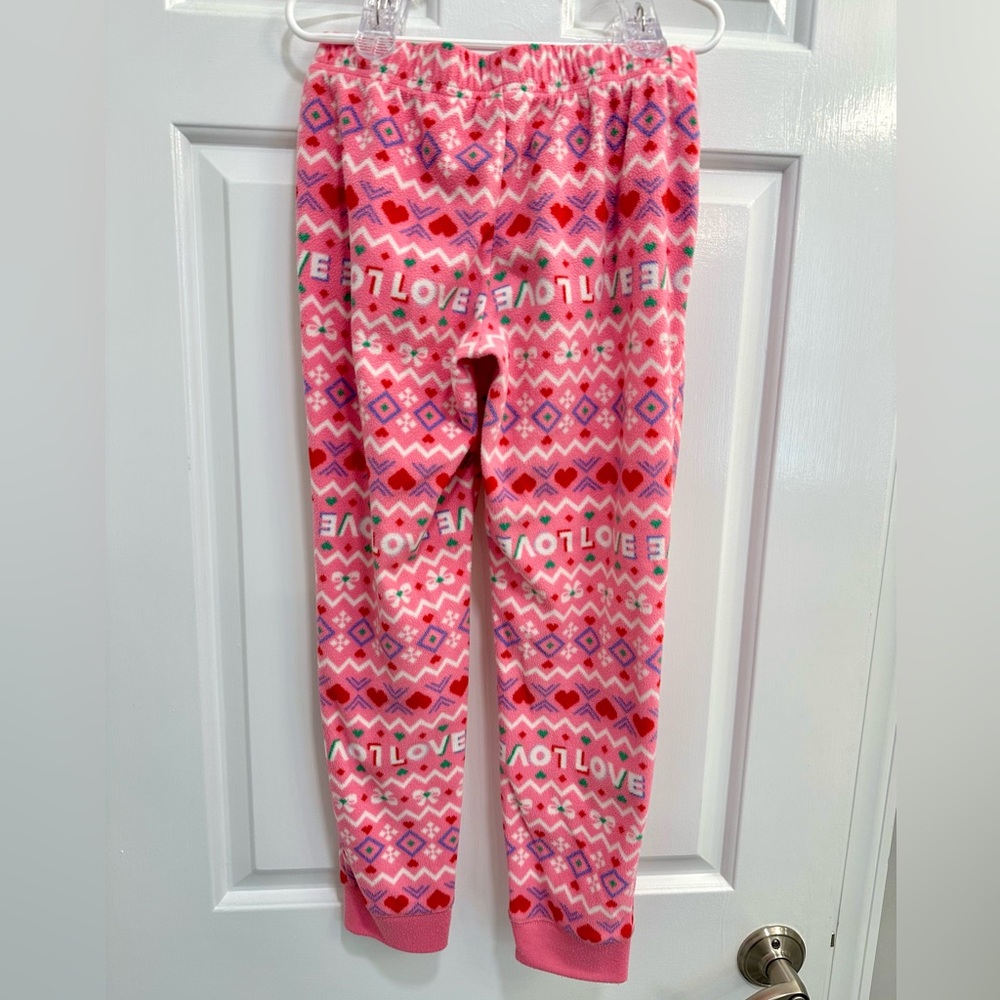 Old Navy Pink Hearts Pattern Fleece Pajama Pants